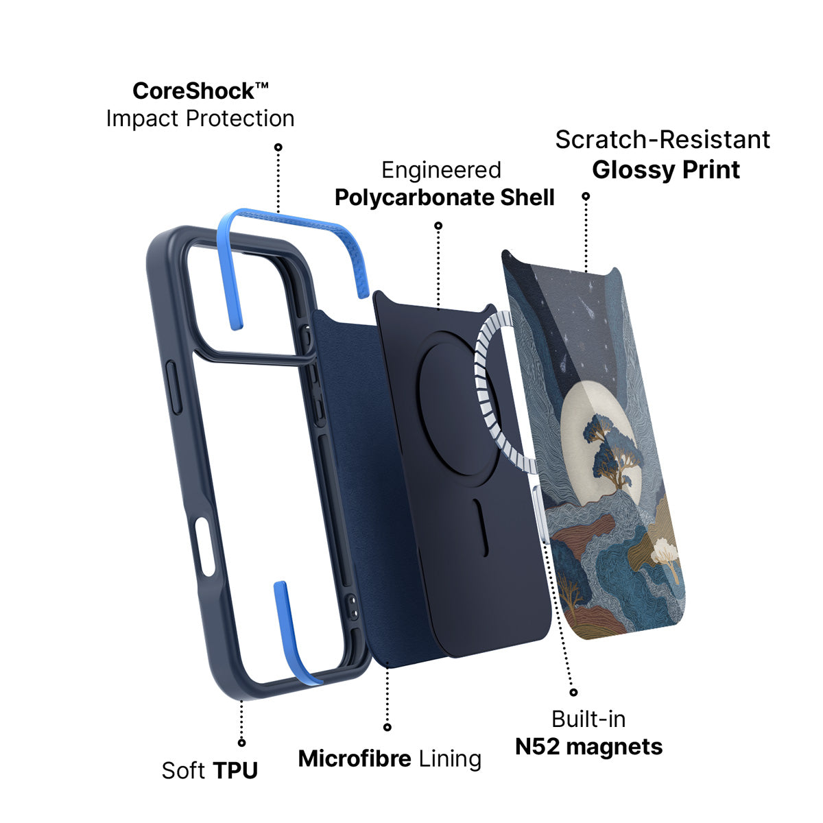 MagSafe case construction – Aura Farming phone case
