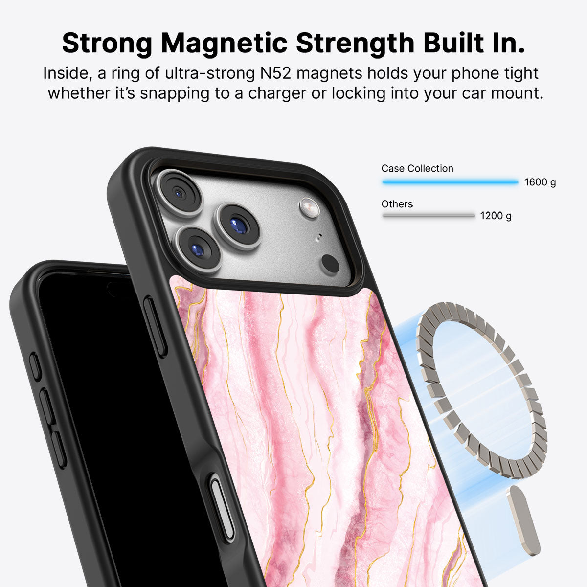Blushed Marble - iPhone 17 Pro Case, #case type_core (magsafe)