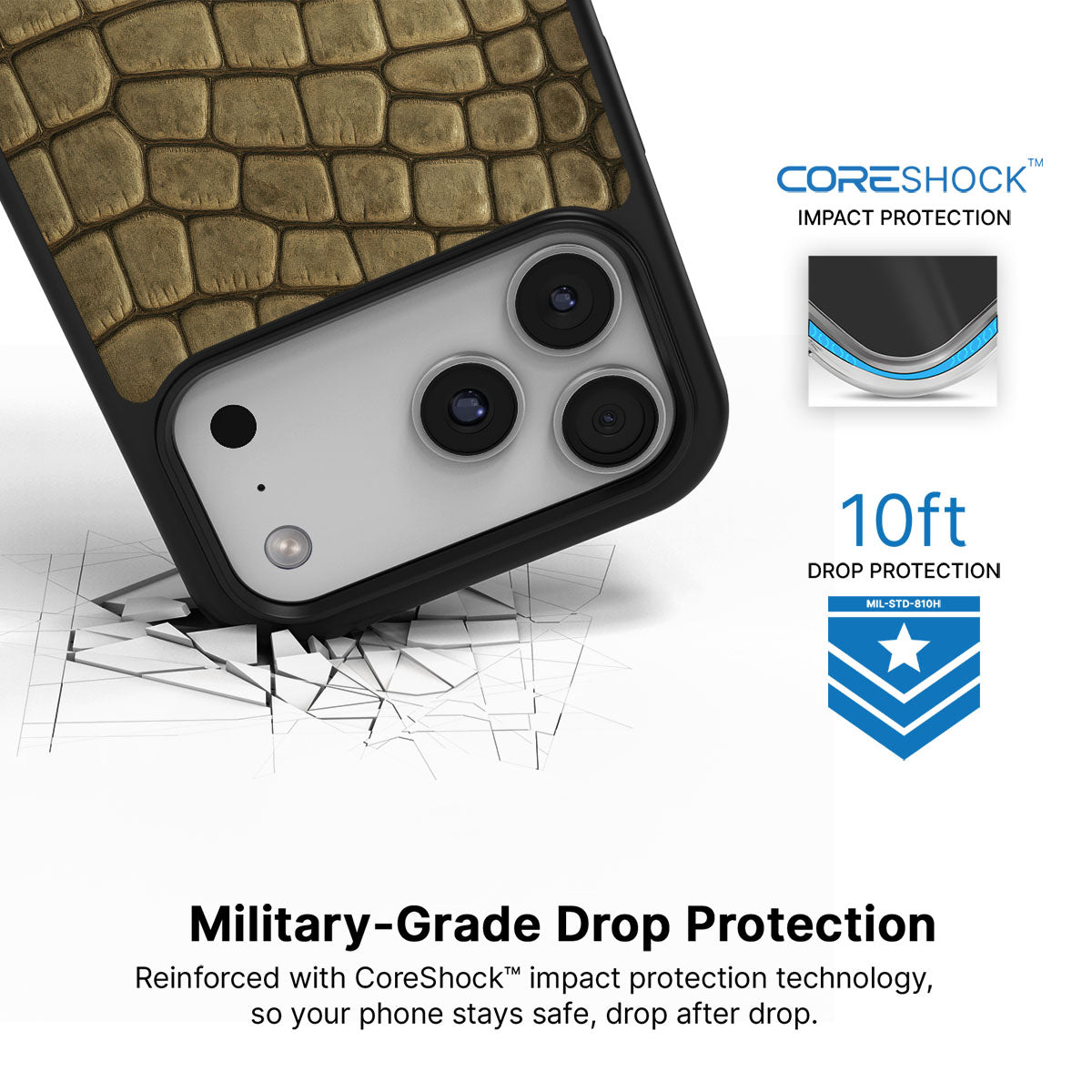 Croc Scales - iPhone 17 Pro Case  #case type_core (magsafe), #case type_core (non magsafe)