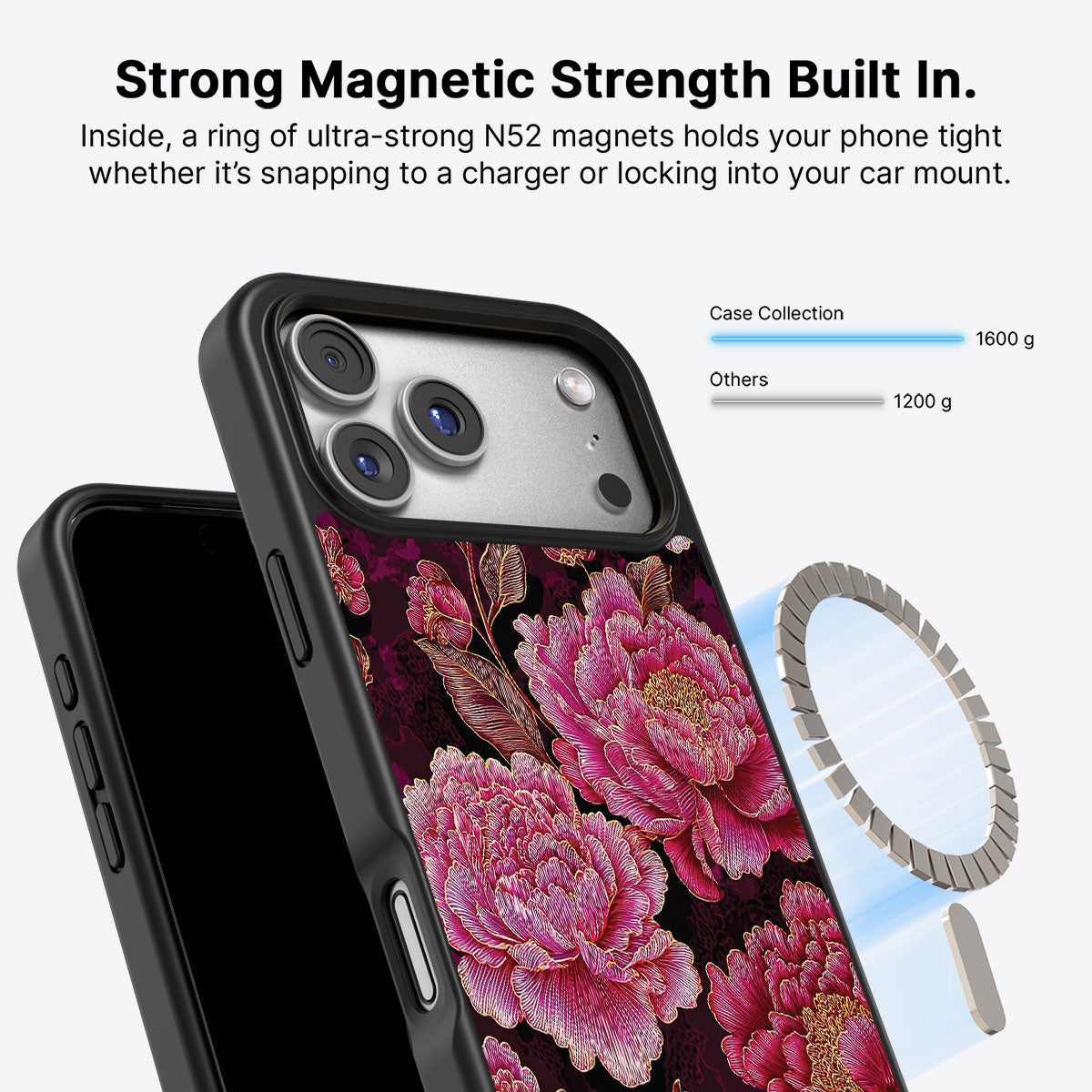 iPhone 17 Pro MagSafe case – Floral Opulence design