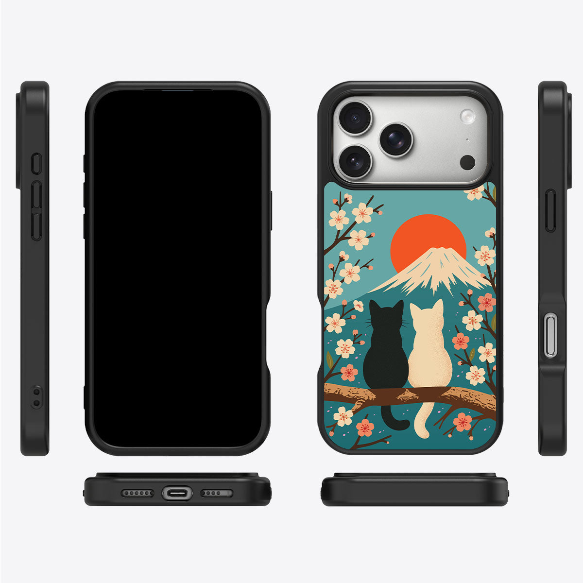 Cat iPhone 17 Pro Case – Fuji Cats