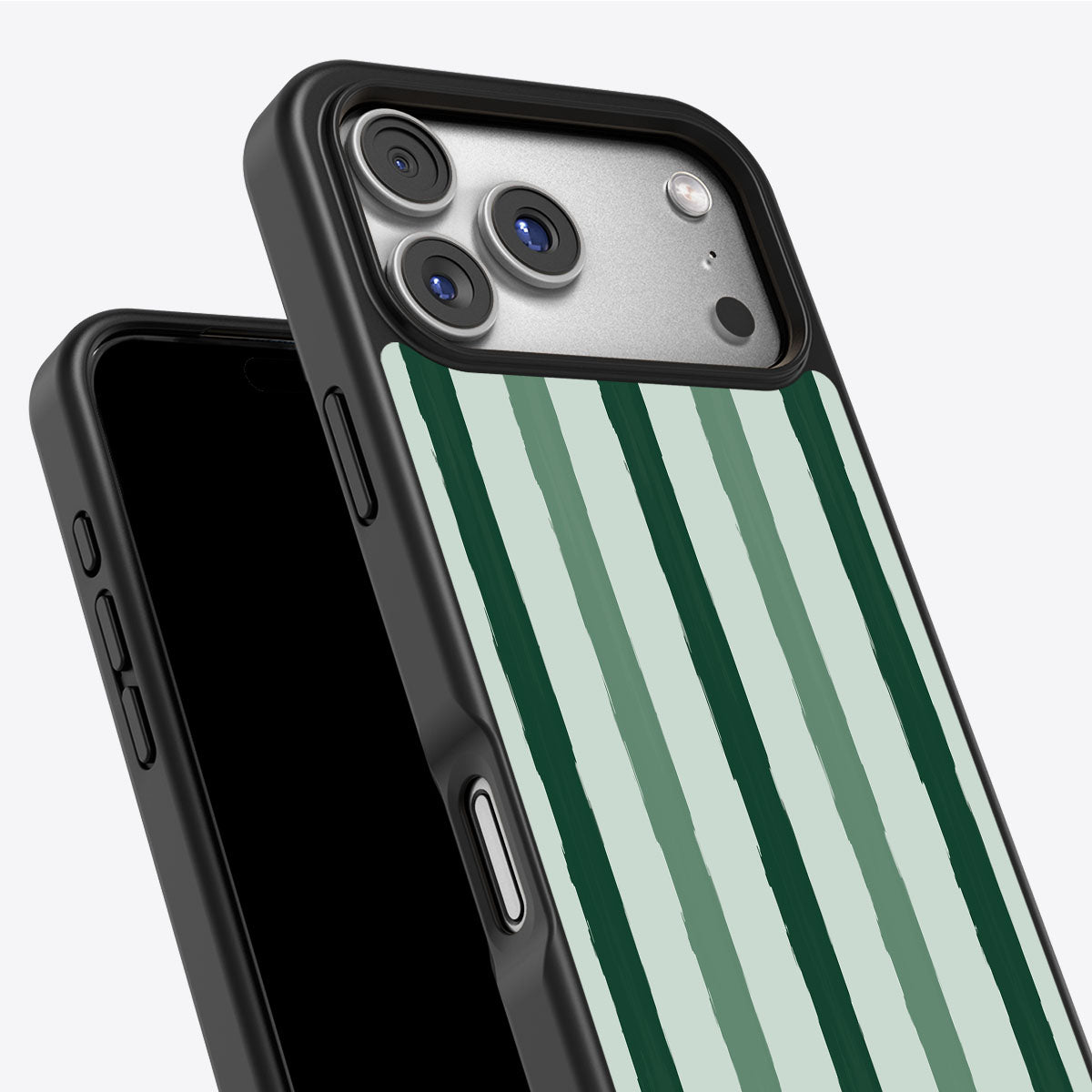 Green Watercolor Stripes - iPhone 17 Pro Case #case type_core (non magsafe)