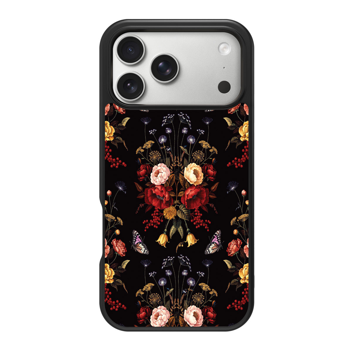 Kelmscott Bloom design back view – iPhone 17 Pro case