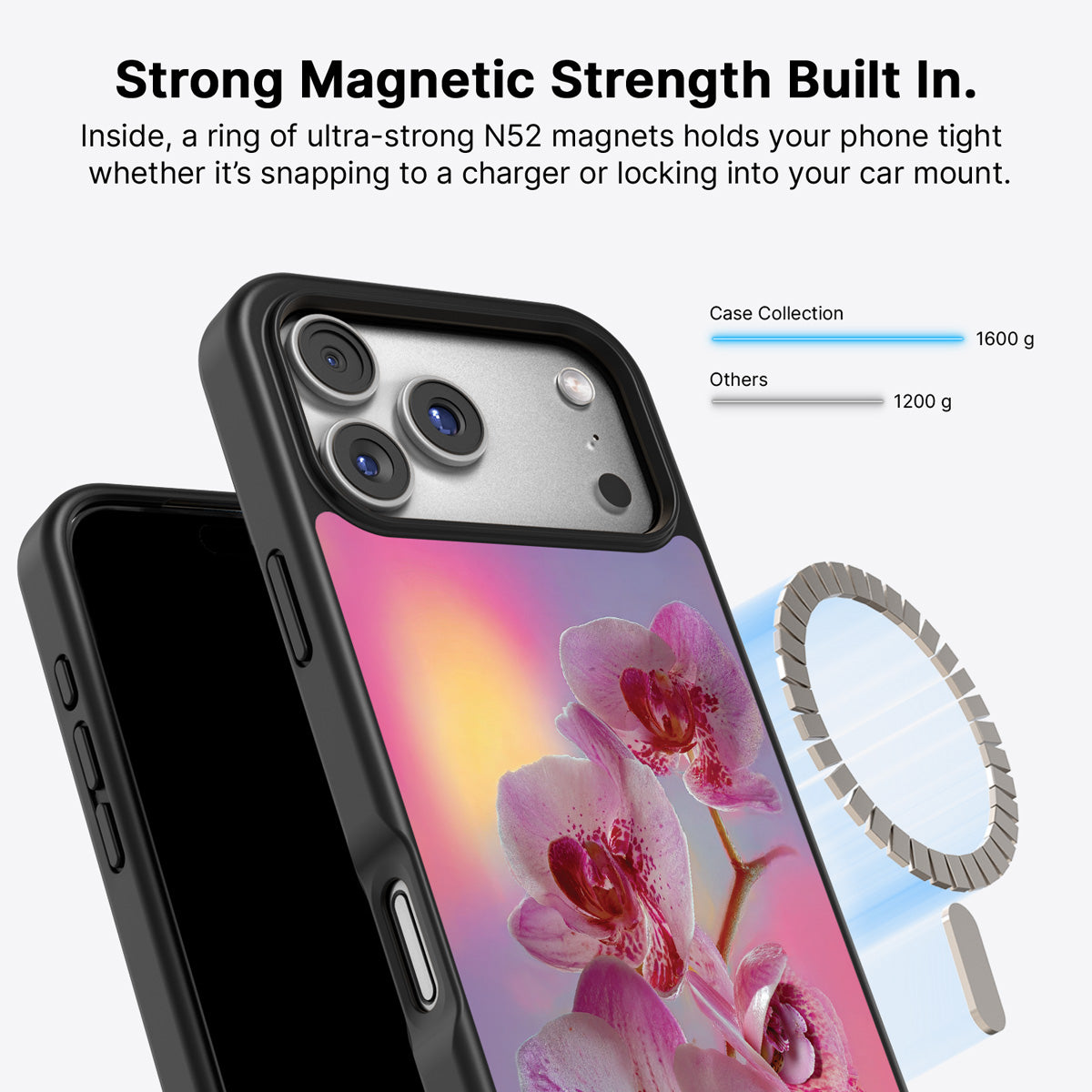 iPhone 17 Pro MagSafe case – Orchid Dream design