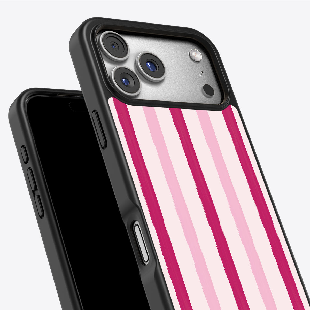 Pink Watercolor Stripes - iPhone 17 Pro Case #case type_core (non magsafe)