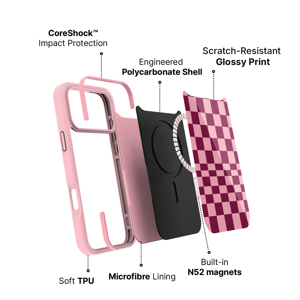 iPhone 17 Pro case construction – Rouge Board phone case