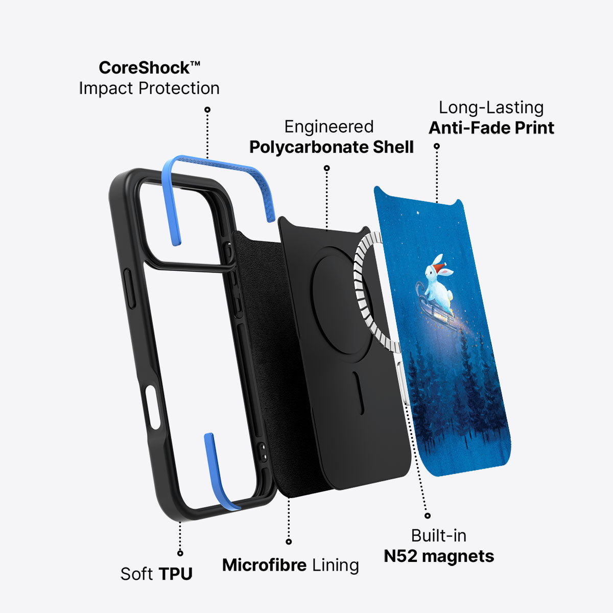 Santa Bunny - iPhone 17 Pro Case #case type_core (magsafe)