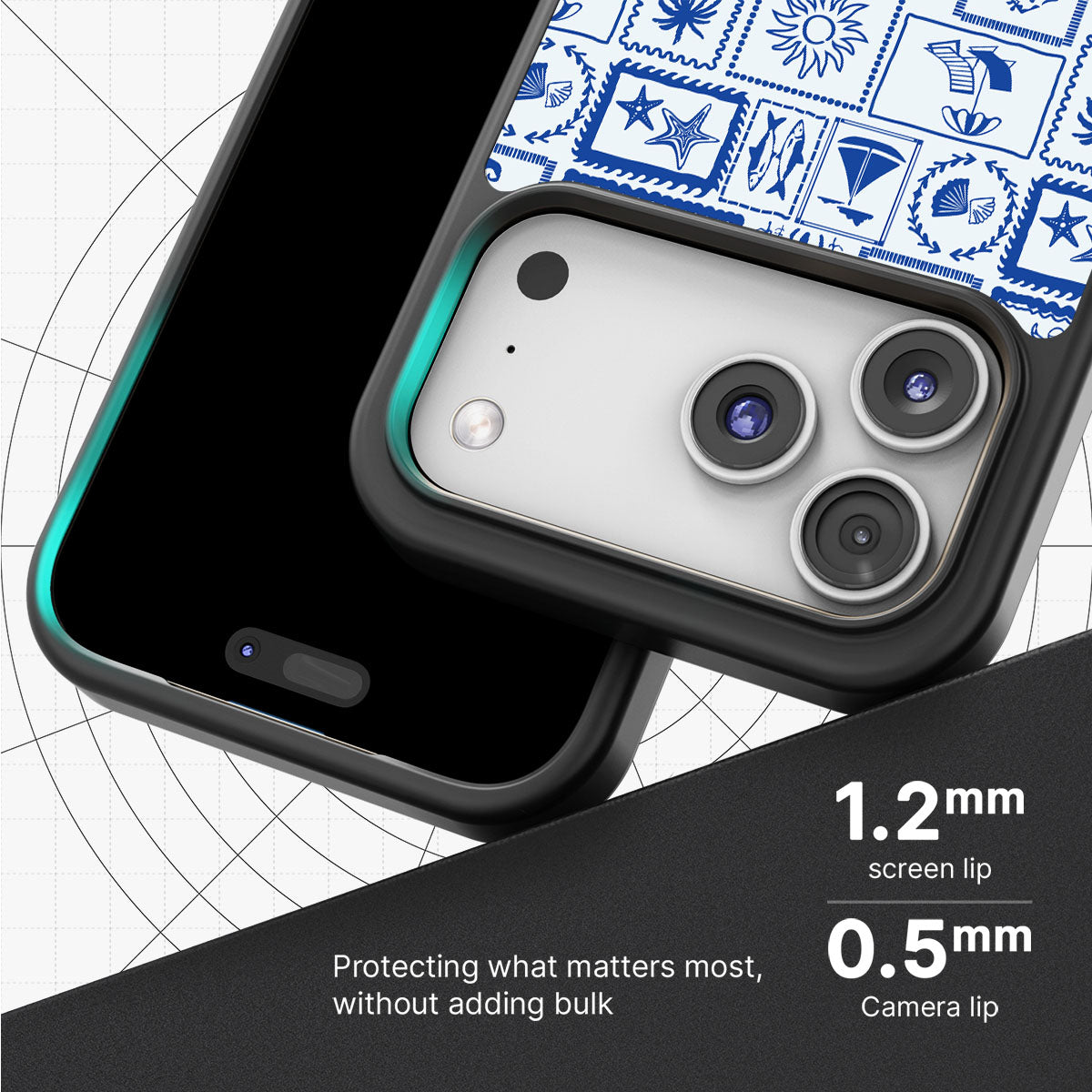 Seaside Sketches - iPhone 17 Pro Case #case type_core (magsafe), #case type_core (non magsafe)