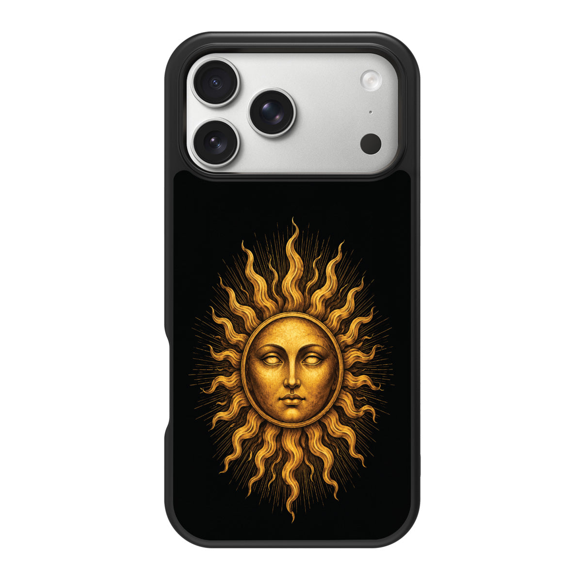 Celestial Sun design back view – iPhone 17 Pro Max case