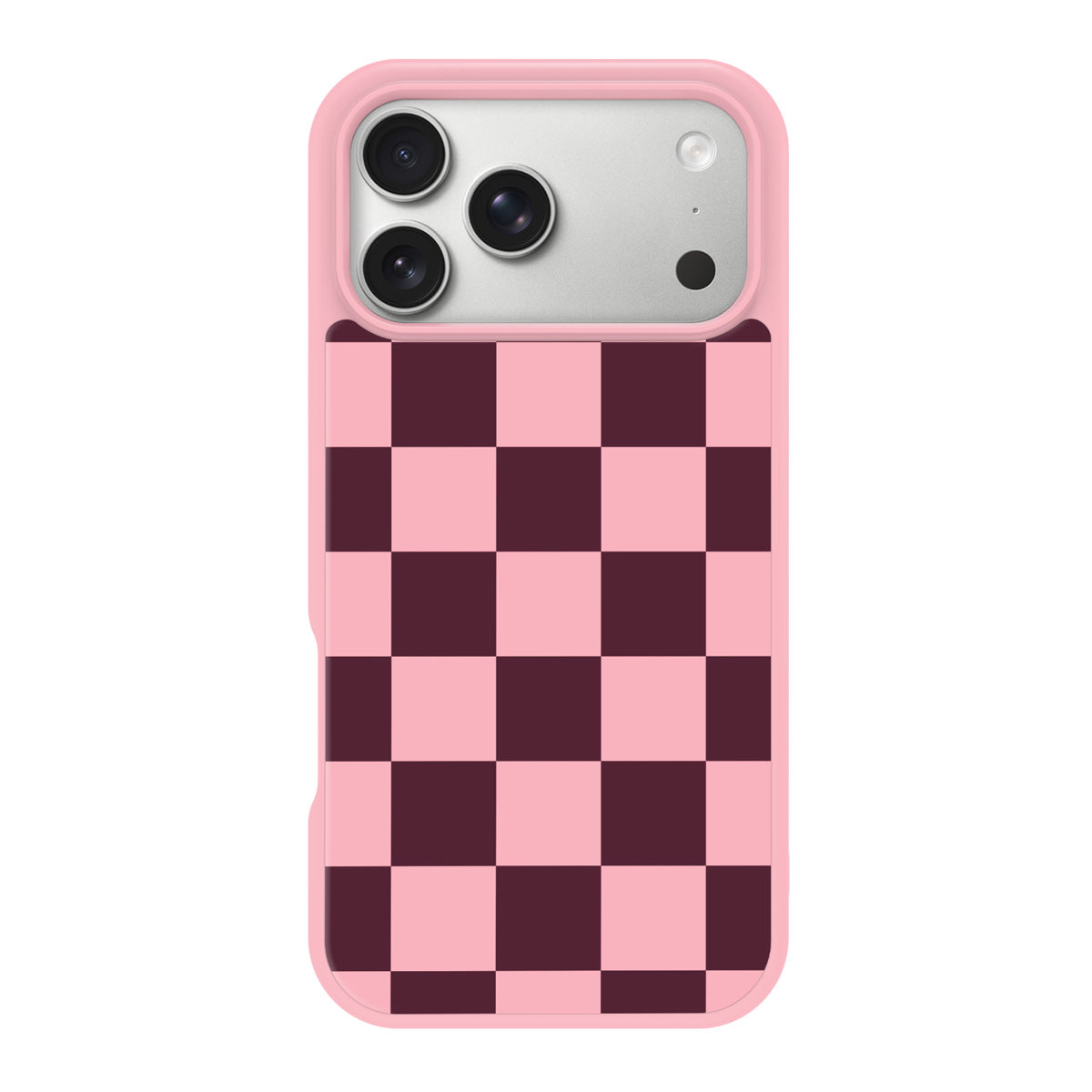 Claret Tile design back view – iPhone 17 Pro Max case