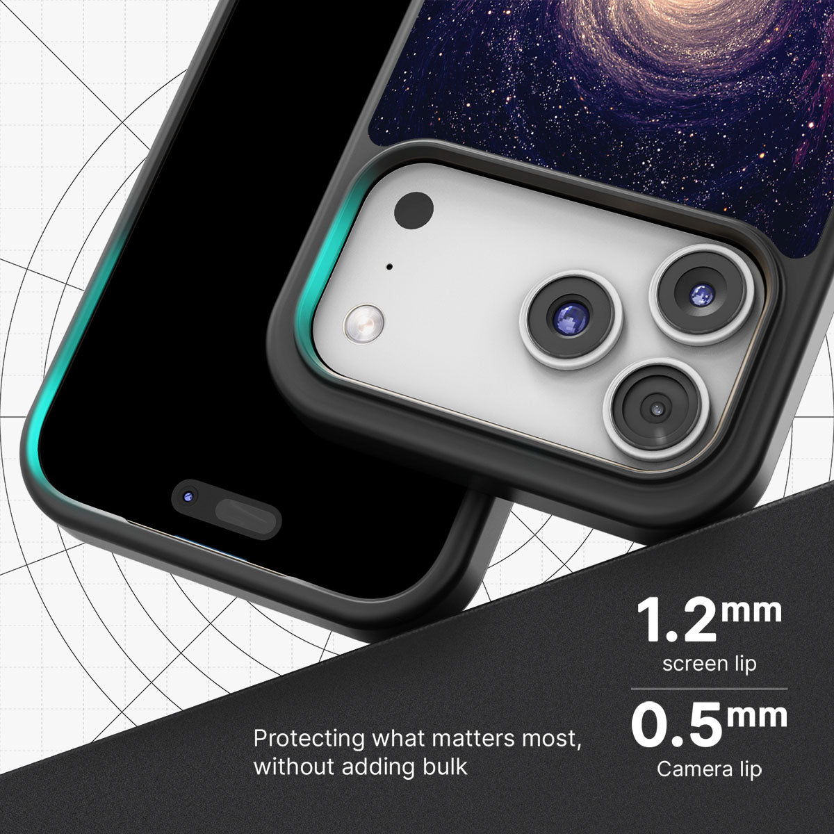 Cosmic Vortex slim iPhone 17 Pro Max phone case