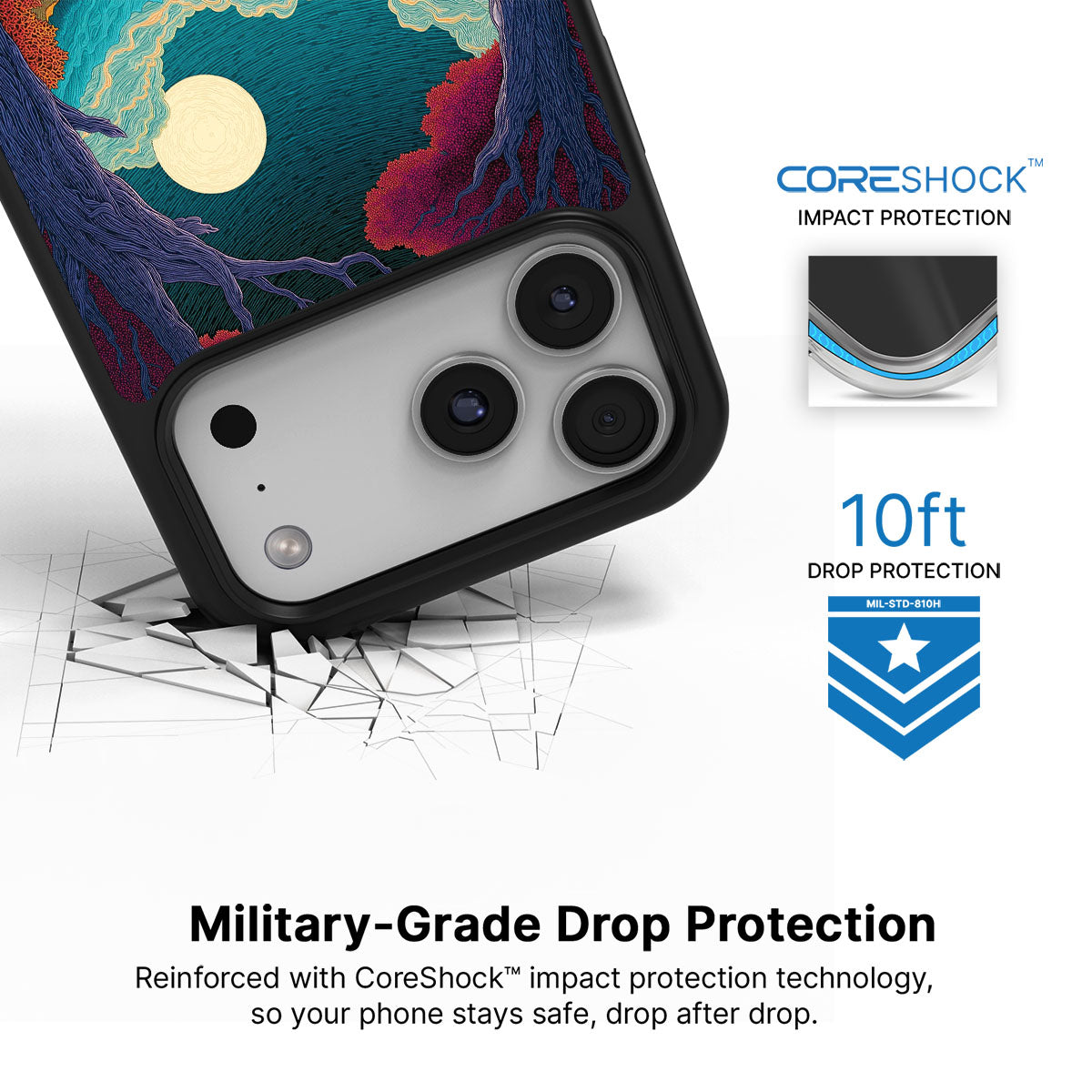 Celestial Designer iPhone 17 Pro Max Case – Harvest Moon | MagSafe