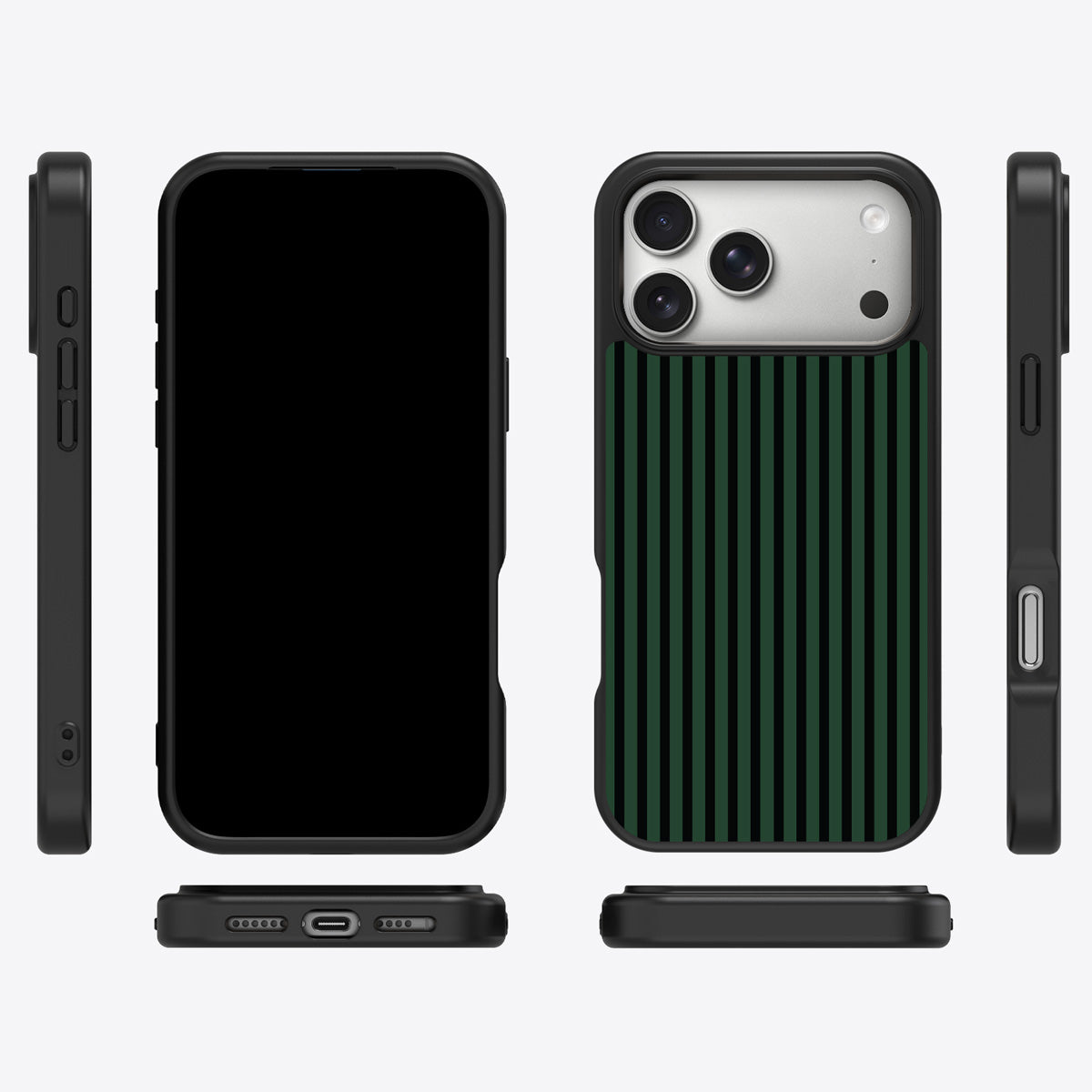 Green Stripe iPhone 17 Pro Max Case – Jungle Rule | MagSafe