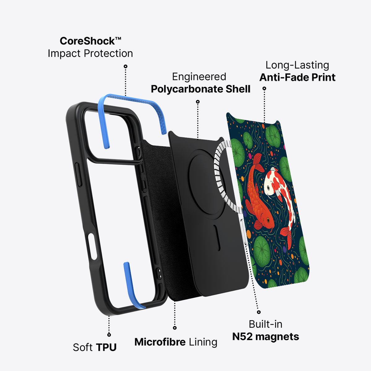 Koi Fish - iPhone 17 Pro Max Case, #case type_core (magsafe)