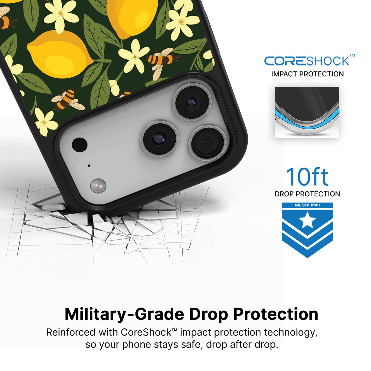 Lemon and Bees - iPhone 17 Pro Max Case #case type_core (magsafe), #case type_core (non magsafe)