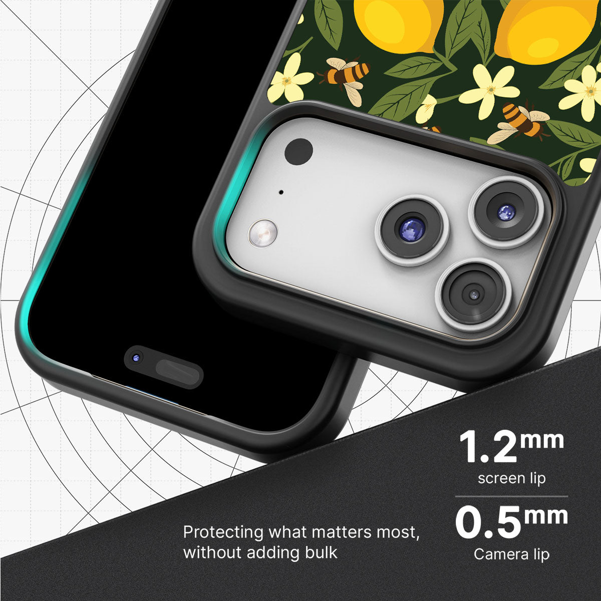 Lemon and Bees - iPhone 17 Pro Max Case #case type_core (magsafe), #case type_core (non magsafe)