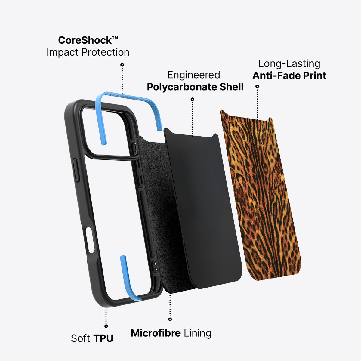 Leopard Trail - iPhone 17 Pro Max Case  #case type_core (non magsafe)
