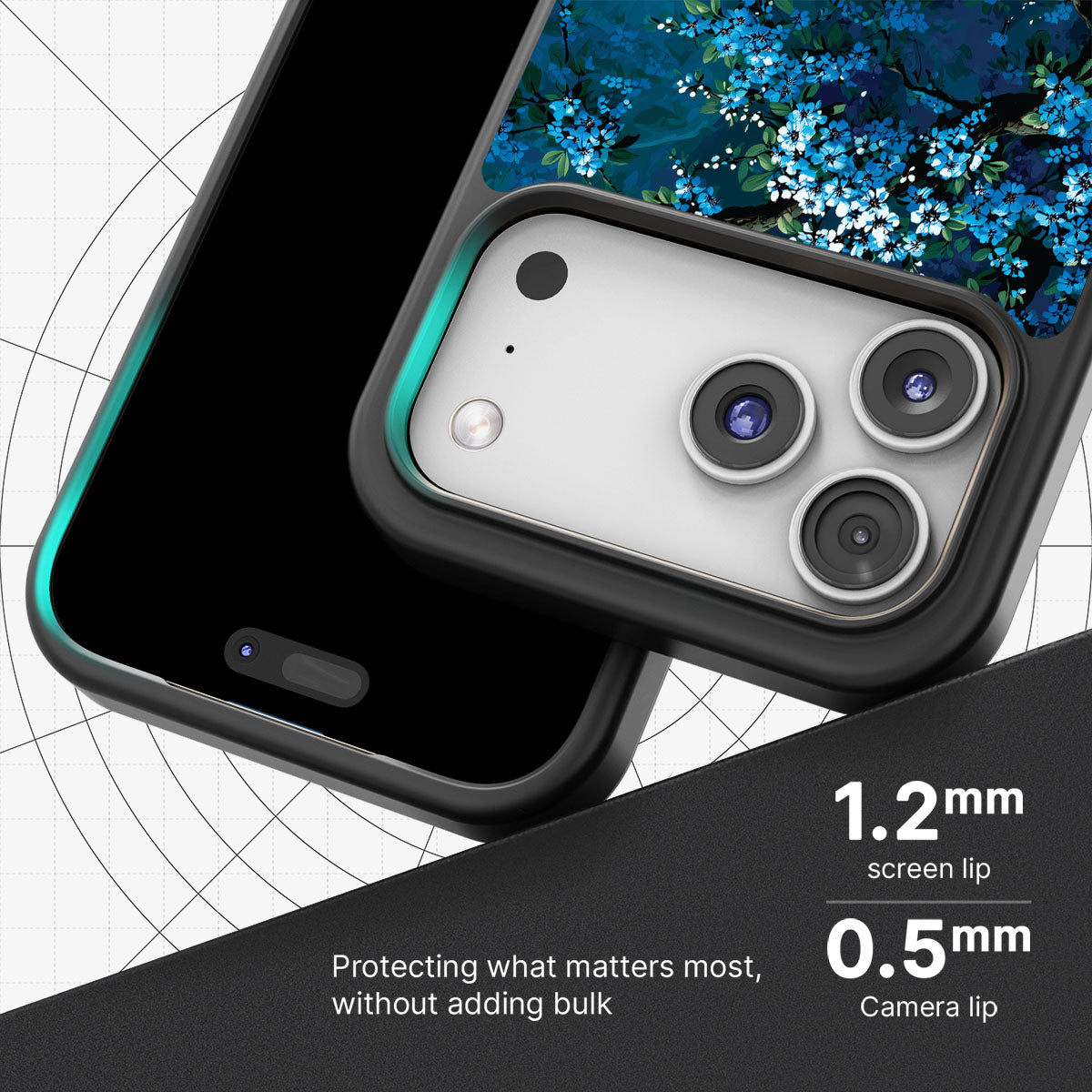 Moonlit Petals - iPhone 17 Pro Max Case #case type_core (magsafe), #case type_core (non magsafe)