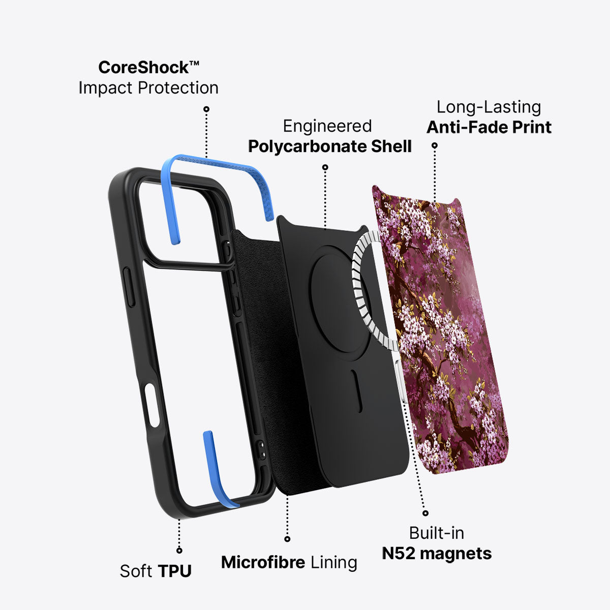 Rose Whisper - iPhone 17 Pro Max Case #case type_core (magsafe)