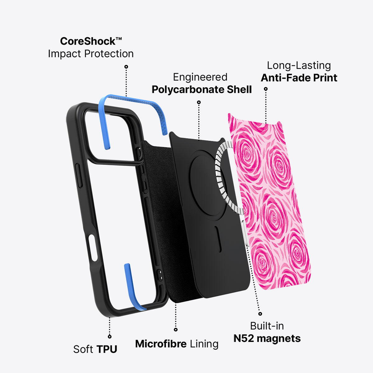 Rosy Reverie - iPhone 17 Pro Max Case  #case type_core (magsafe)