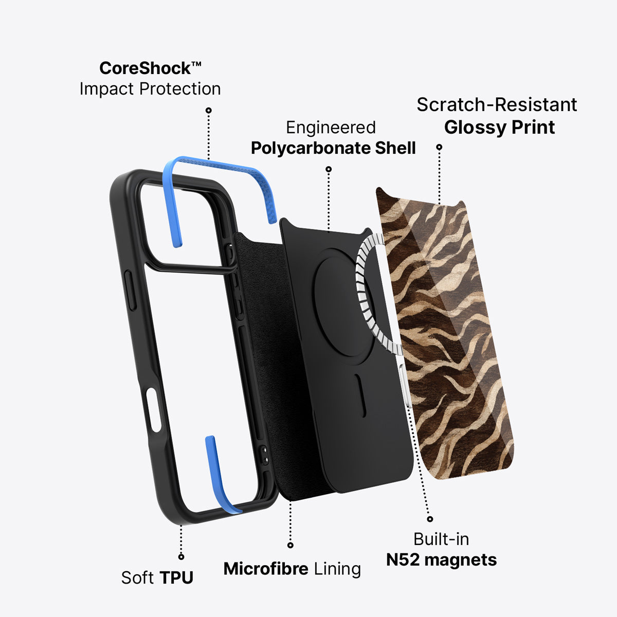 iPhone 18 Pro Max case construction – Savanna Silk phone case