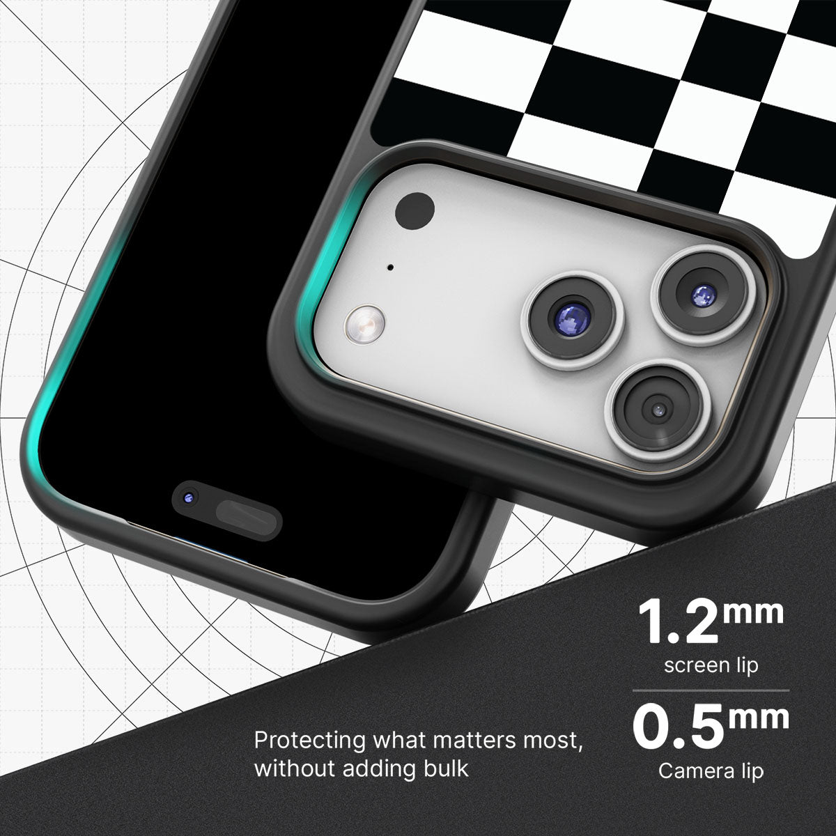 Skewed Checks - iPhone 17 Pro Max Case  #case type_core (magsafe), #case type_core (non magsafe)