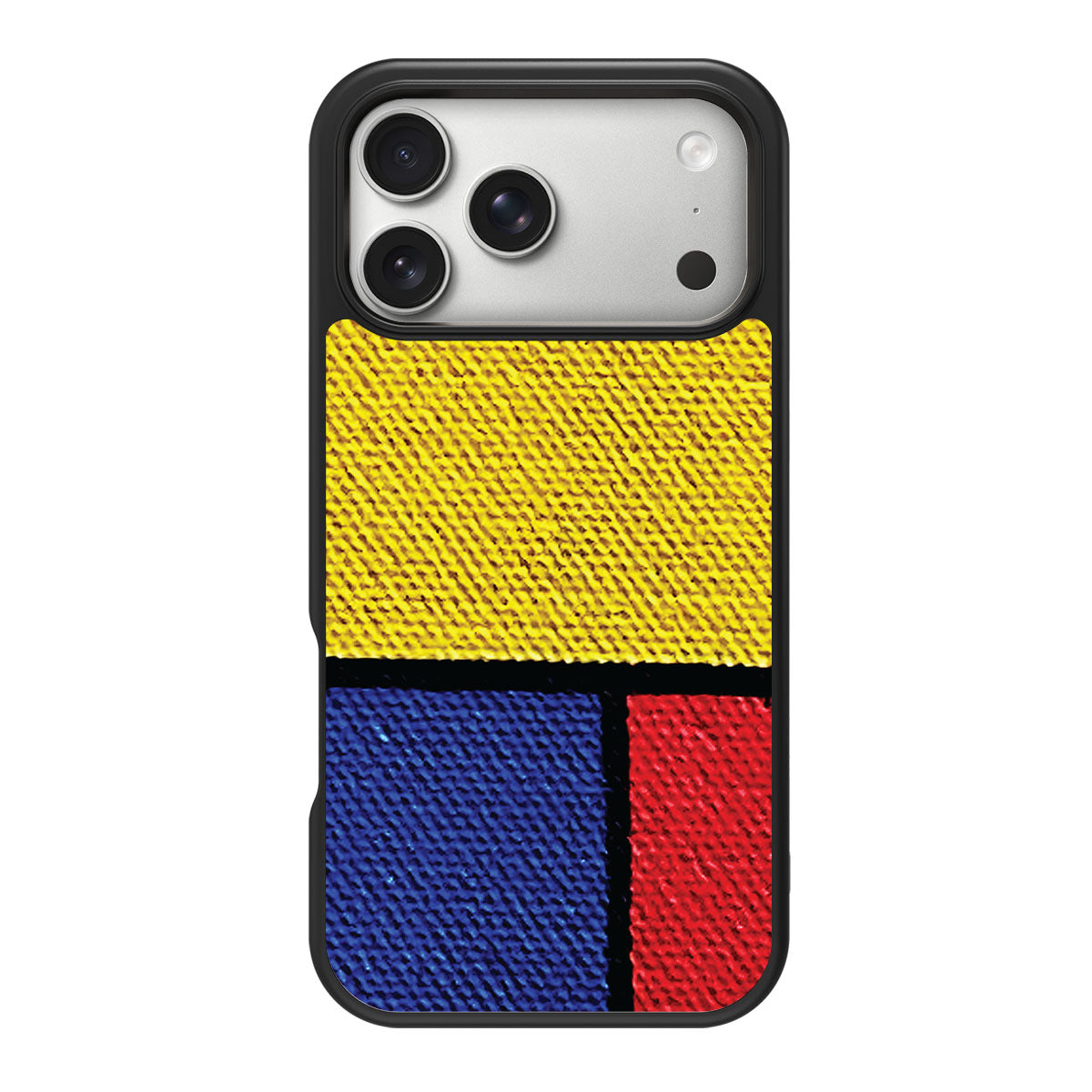 Bauhaus Blocks design back view – iPhone 18 Pro case