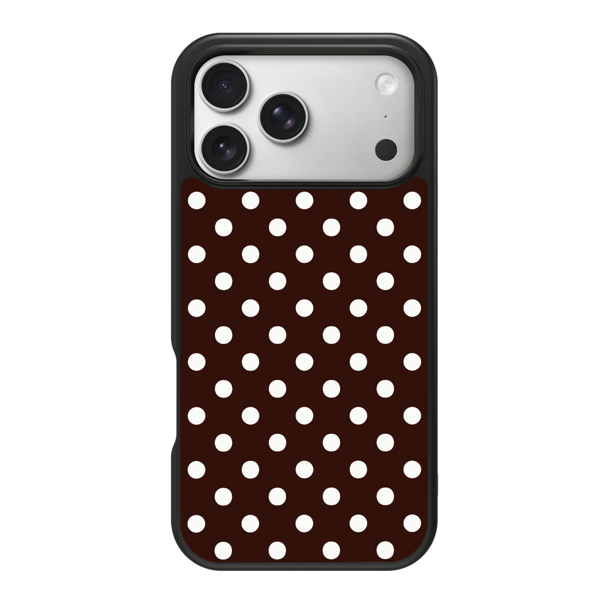 Cocoa Confetti design back view – iPhone 18 Pro case