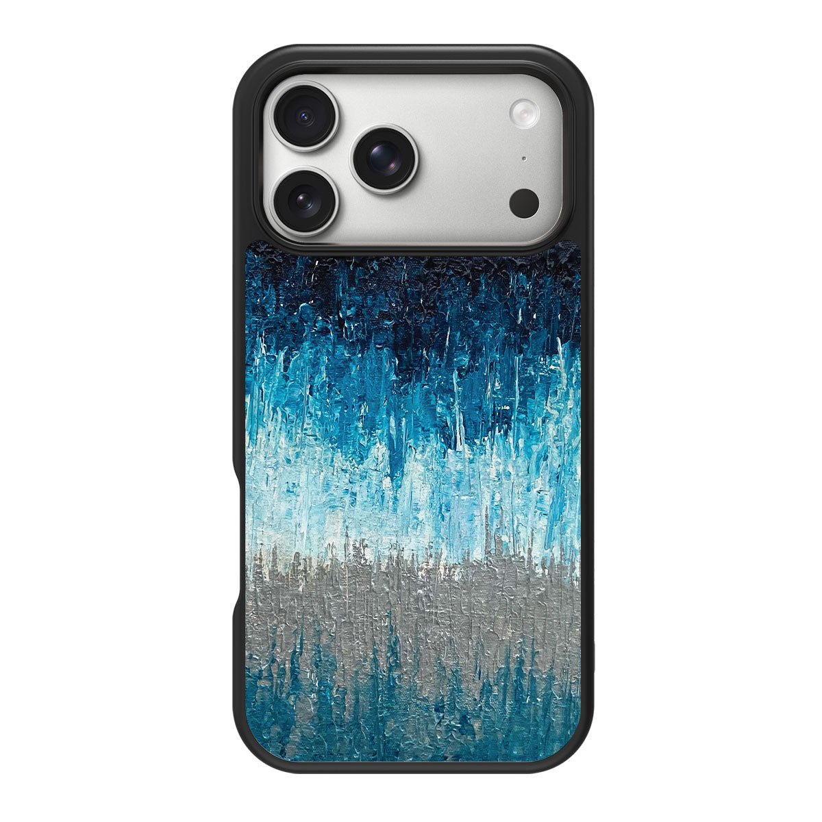 Impasto Tides design back view – iPhone 18 Pro case