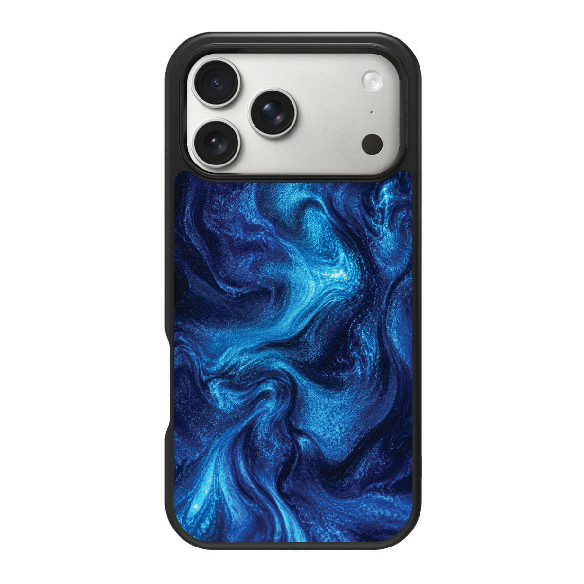 Blue Marble Designer iPhone 18 Pro Case – Indigo Impasto | MagSafe