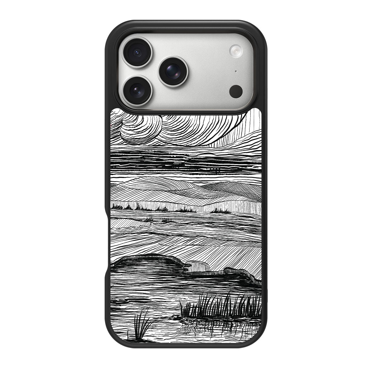 Linear Landscape design back view – iPhone 18 Pro case