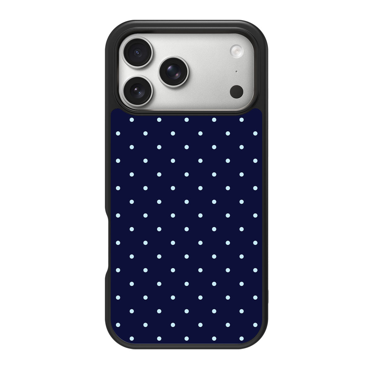 Navy Whisper design back view – iPhone 18 Pro case