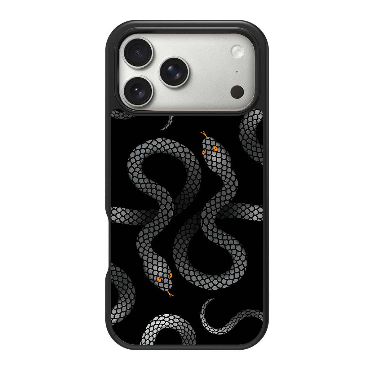 Noir Serpent design back view – iPhone 18 Pro case