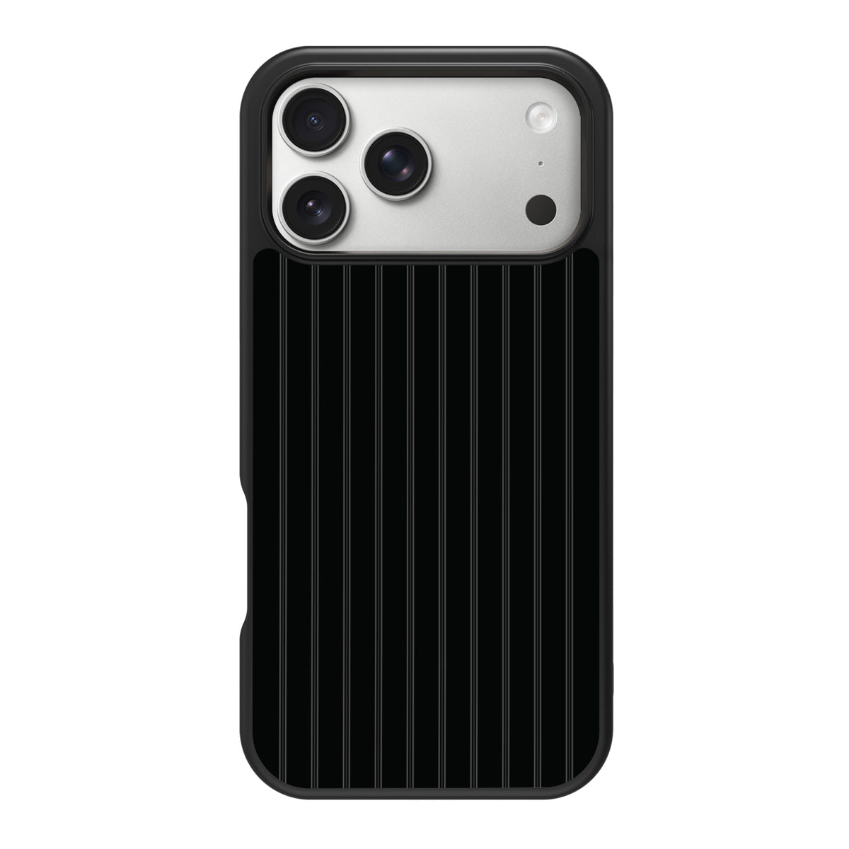 Onyx Pinstripe design back view – iPhone 18 Pro case
