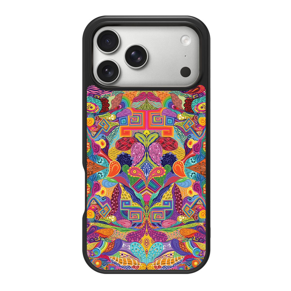 Psychaedellic design back view – iPhone 18 Pro case