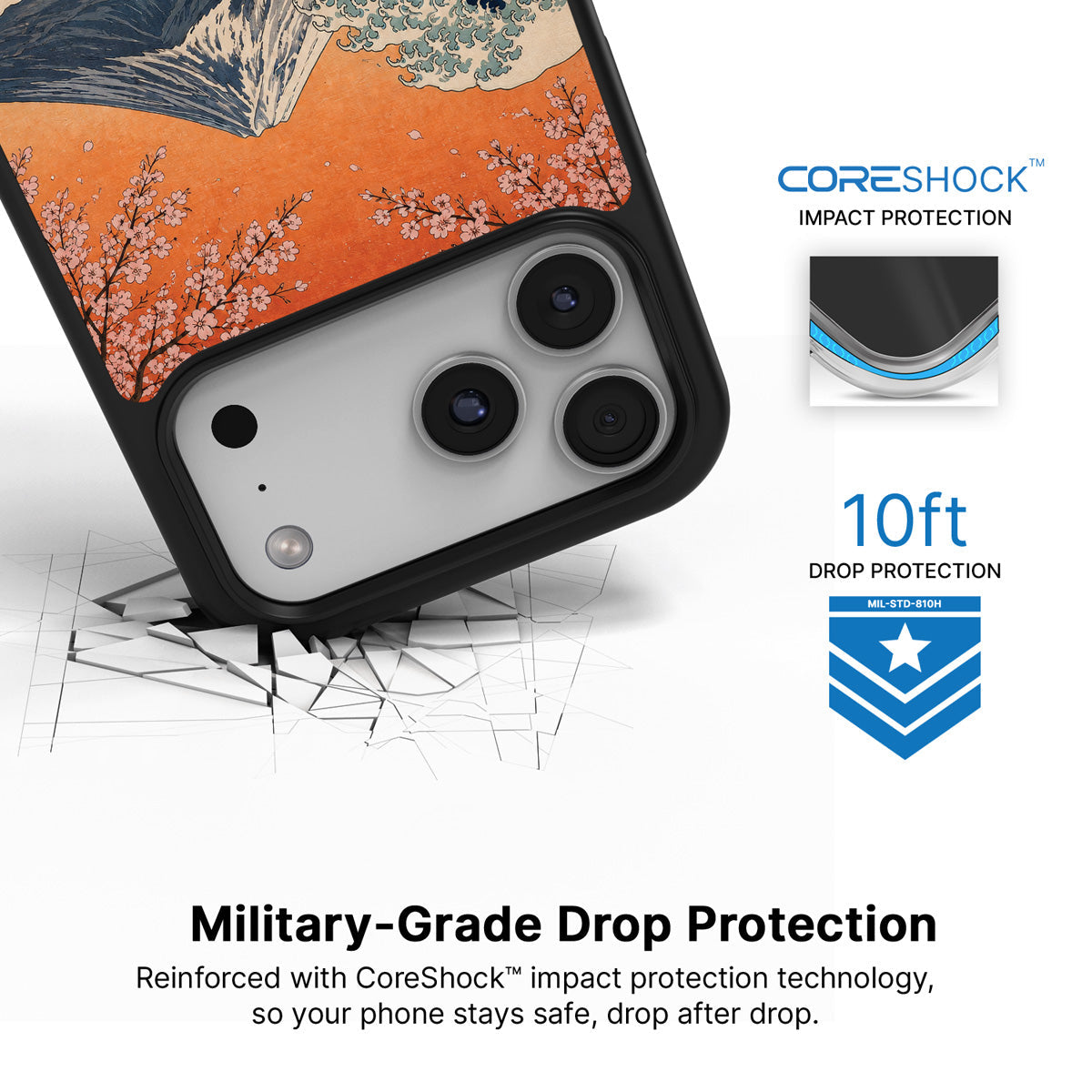 Sakura Coast iPhone 18 Pro case with drop protection