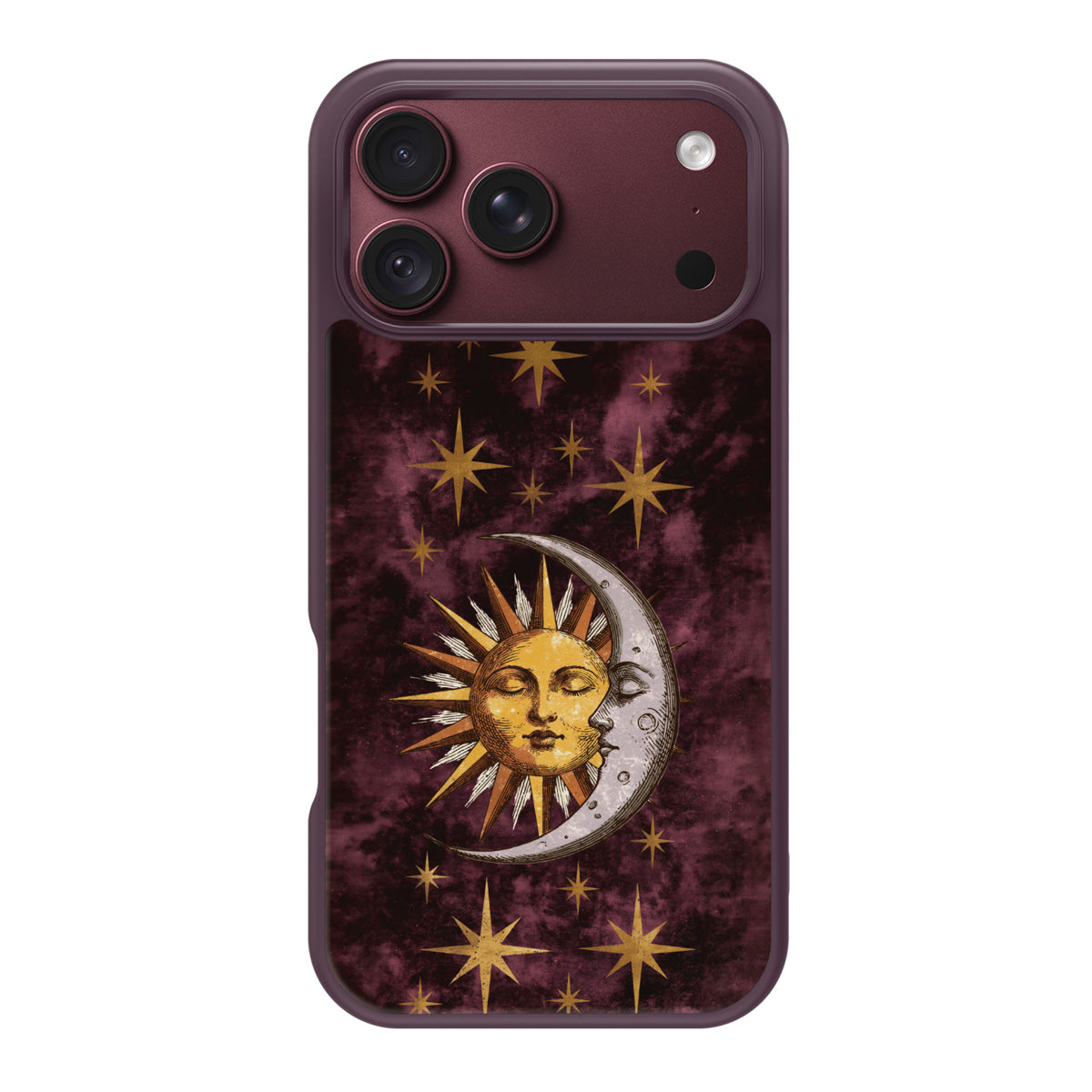 Sun and Moon design back view – iPhone 18 Pro case