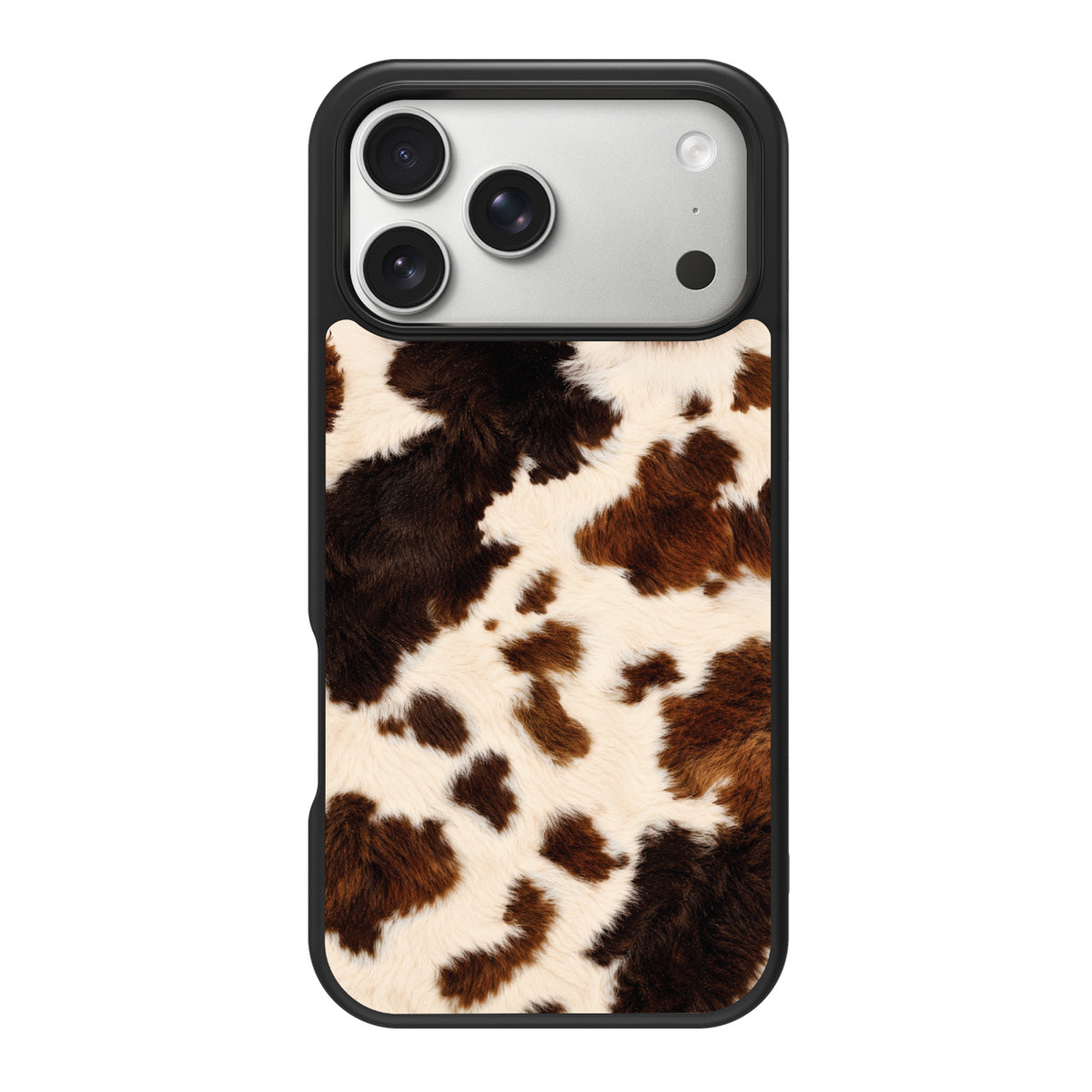 Cowhide Designer iPhone 18 Pro Case – Swiss Cow | MagSafe