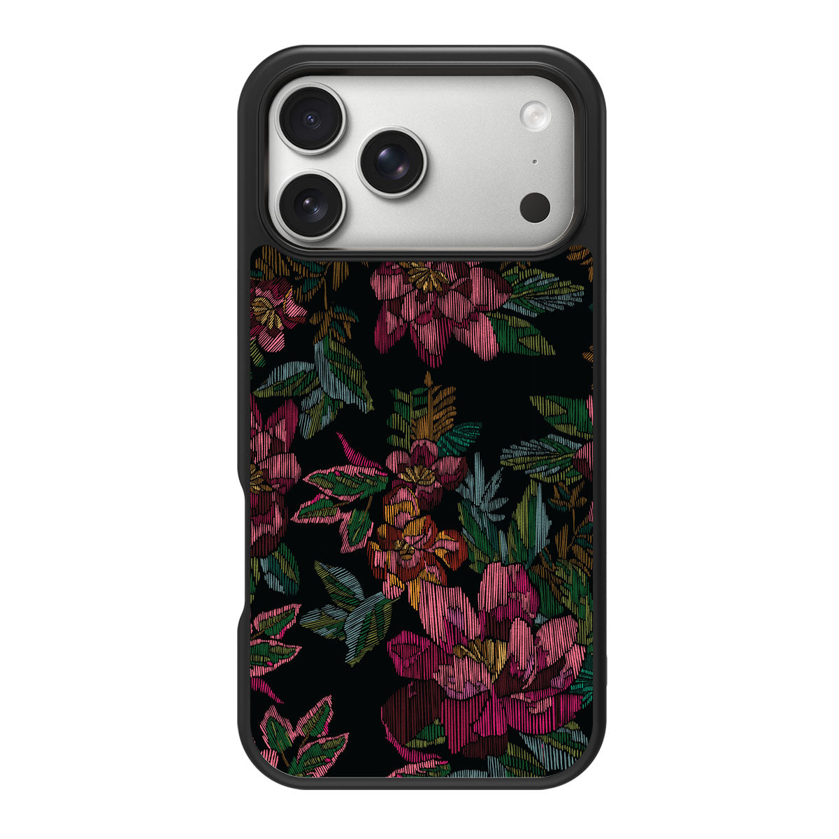 Woven Blooms design back view – iPhone 18 Pro case
