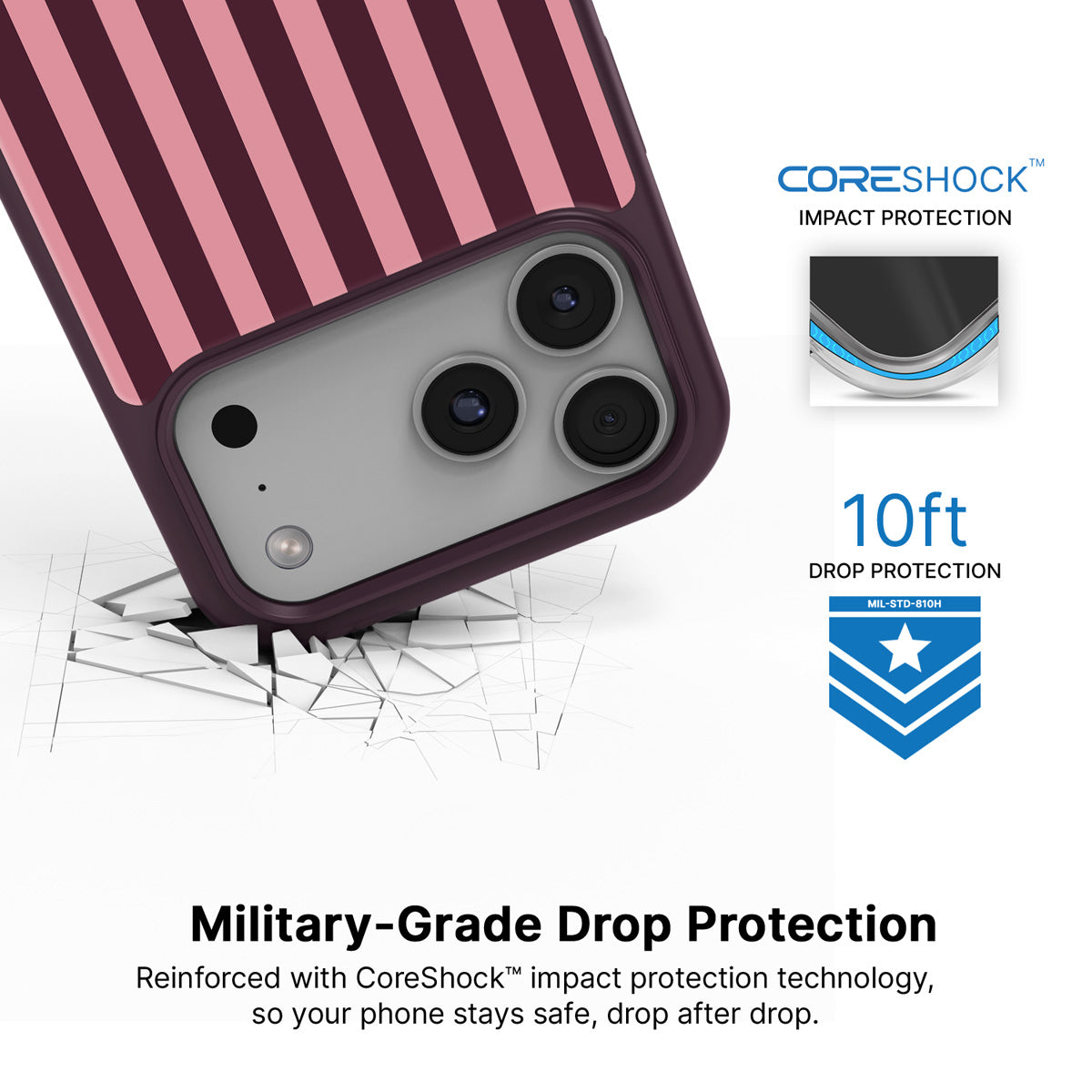 Candy Column iPhone 18 Pro Max case with drop protection