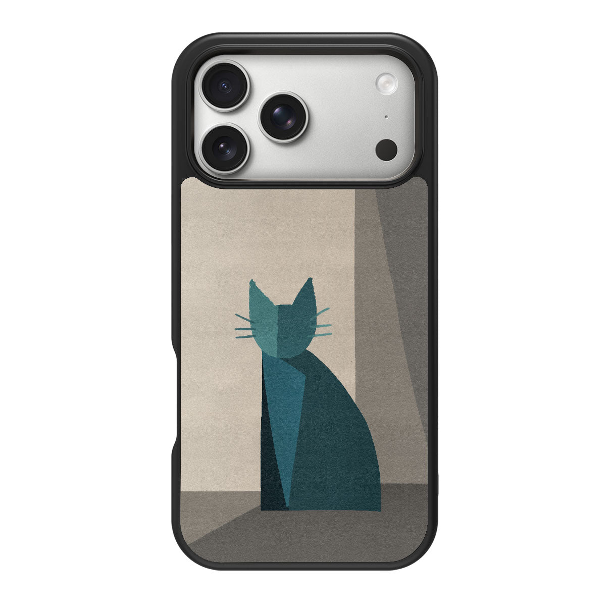 Cubist Feline design back view – iPhone 18 Pro Max case