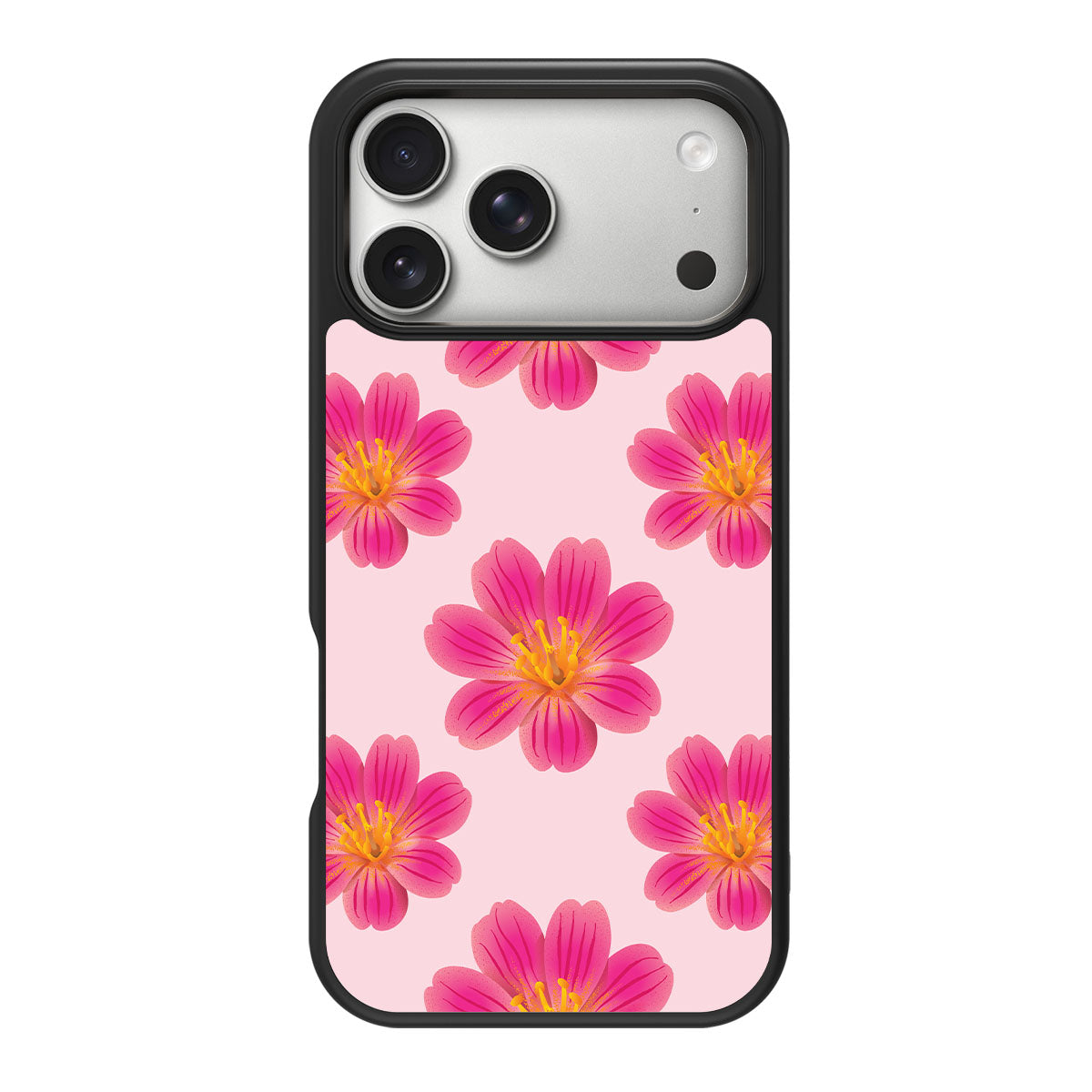 Lewisia Cotyledon design back view – iPhone 18 Pro Max case