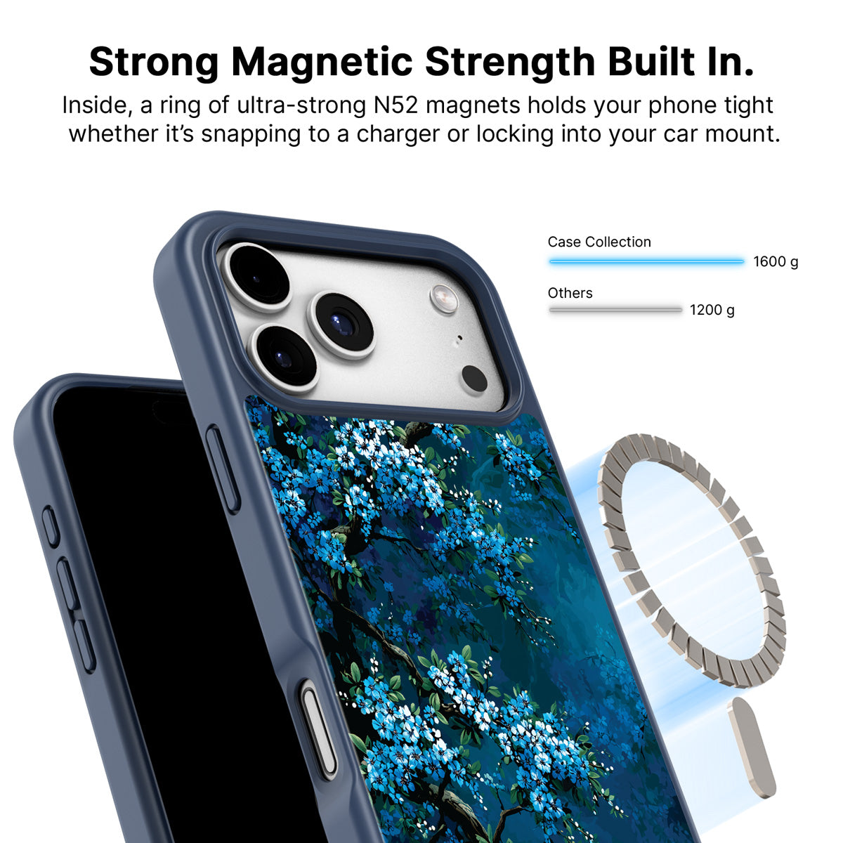 MagSafe case – Moonlit Petals design