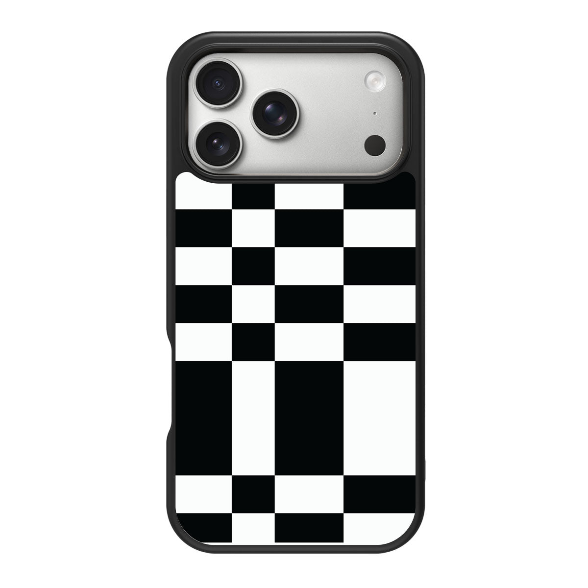 Skewed Checks design back view – iPhone 18 Pro Max case