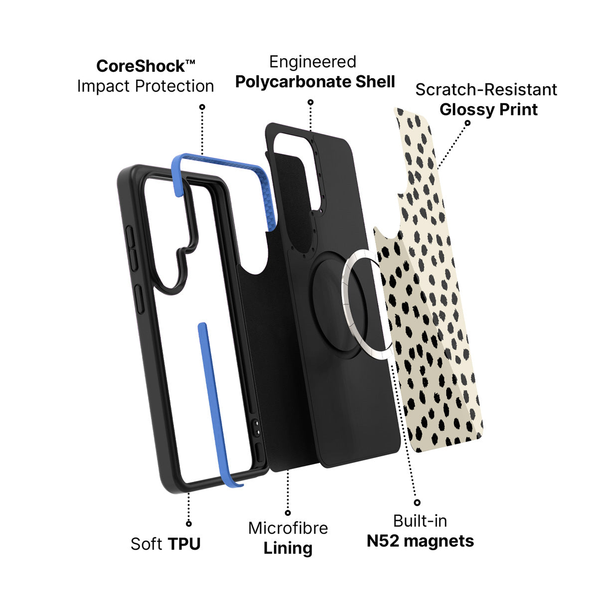 Samsung Galaxy S26 Ultra case construction and features – Luxe Beige phone case