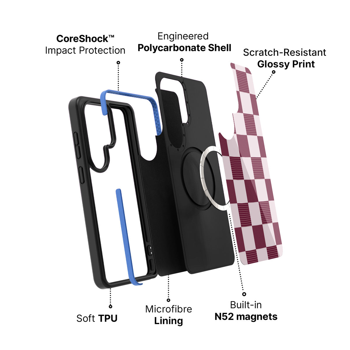 Samsung Galaxy S26 Ultra case construction and features – Majestic Mosaic phone case