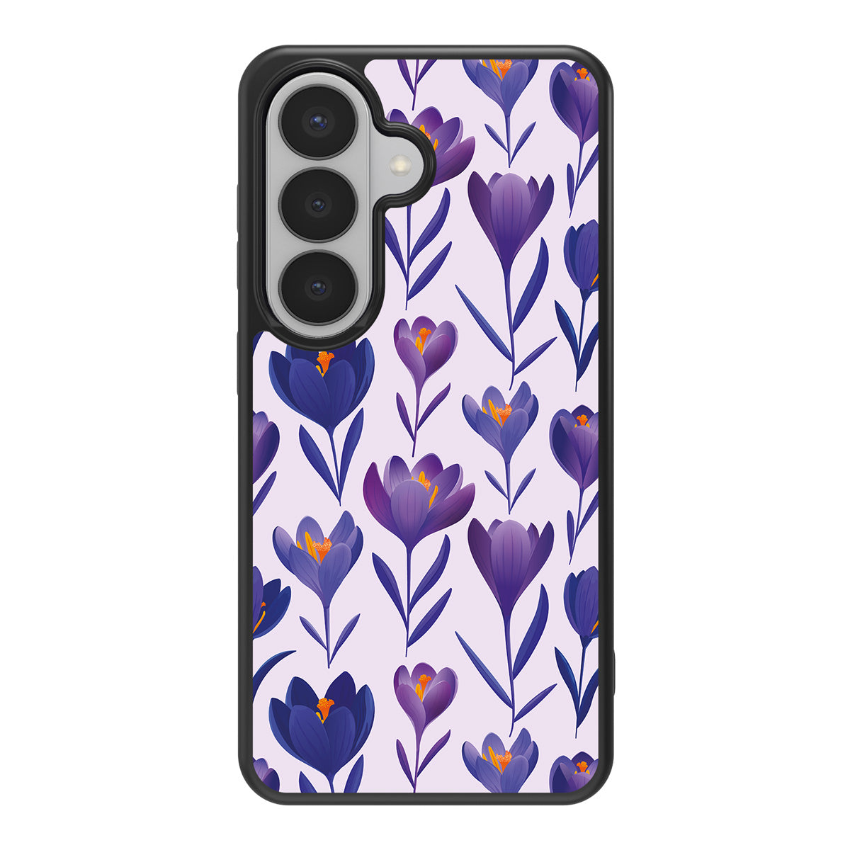 Midnight Crocus design back view – Samsung Galaxy S26 case