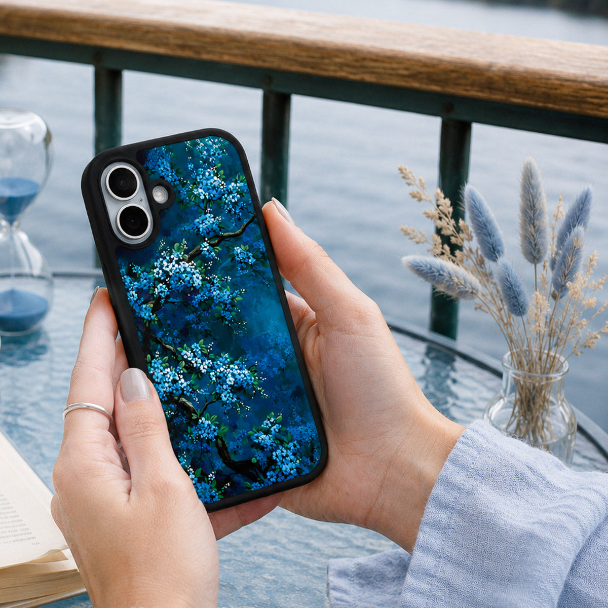 Floral Designer iPhone 17 Case – Moonlit Petals | MagSafe — view 2