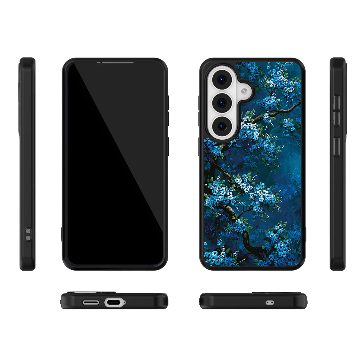 Moonlit Petals Samsung Galaxy S26 Plus case – multi-angle view