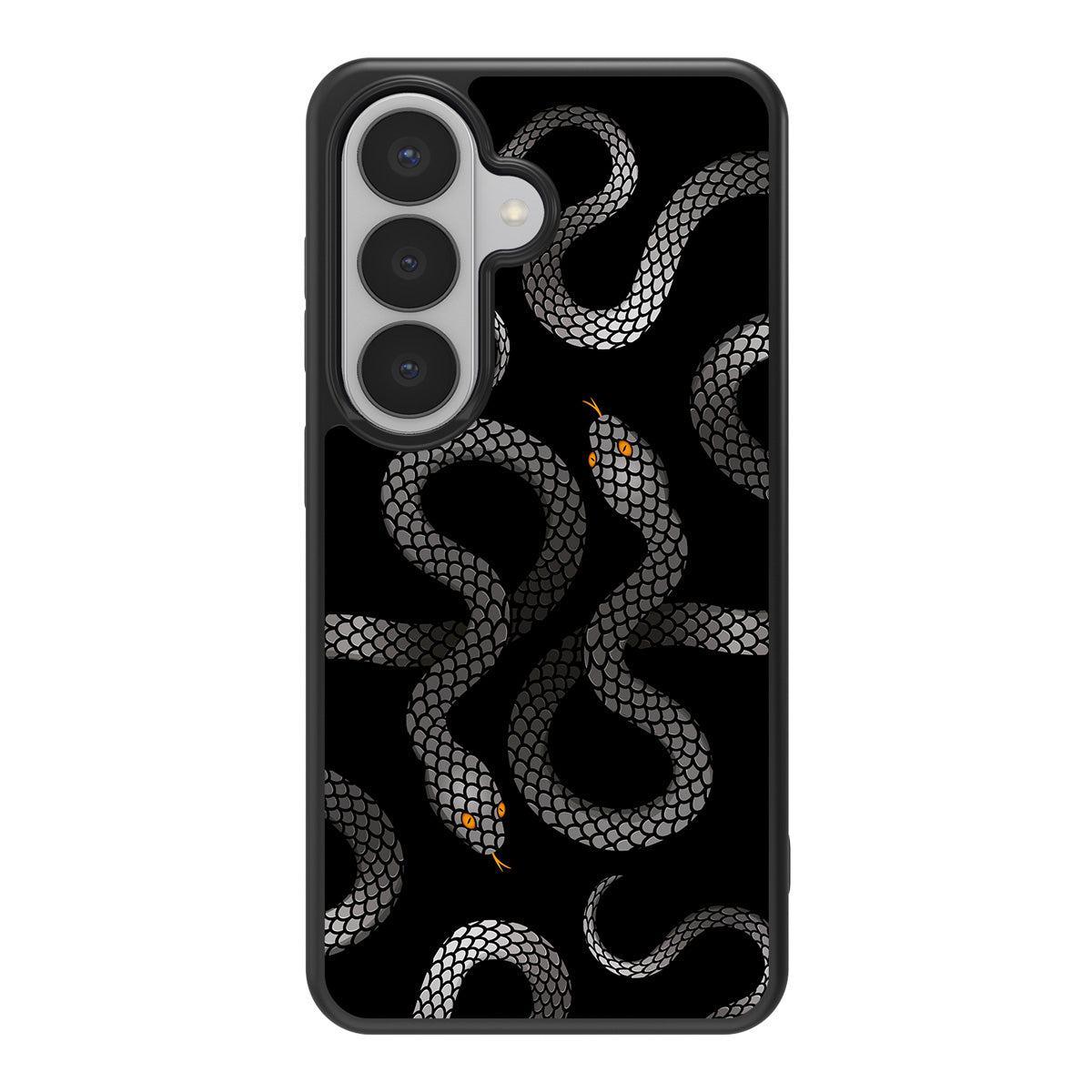 Noir Serpent design back view – Samsung Galaxy S26 case